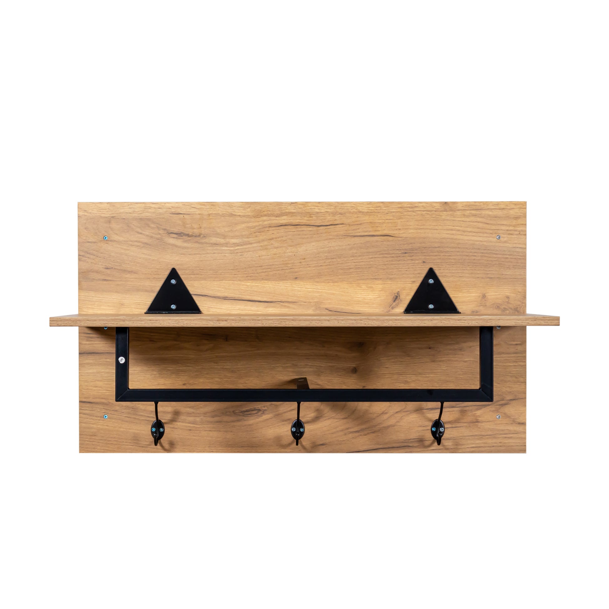 Hallway Shoe Cabinetmodern Coat Rack With 3 Hooks And Coat Hanger For Entryway Oak Particle Board Mdf