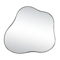 Irregular Cloud Shaped Metal Accent Wall Mirror Black And Silver Art Deco,Modern Metal