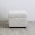 Soho Ottoman In Cream Boucle Cream Fabric