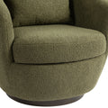Upholstered Swivel Barrel Armchair With Storage Modern Living Room Side Chair For Bedroom Office Reading Spaces Teddy Fabric Dark Green Dark Green Foam Upholstered