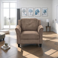 Fashionable Living Room Sofa For 1 People, Brown Velvet Fabric Antique Brown Velvet Wood Primary Living Space Soft Cushion Back Extra Heavy Duty American Traditional Square Arms Down Filling Velvet 1 Seat