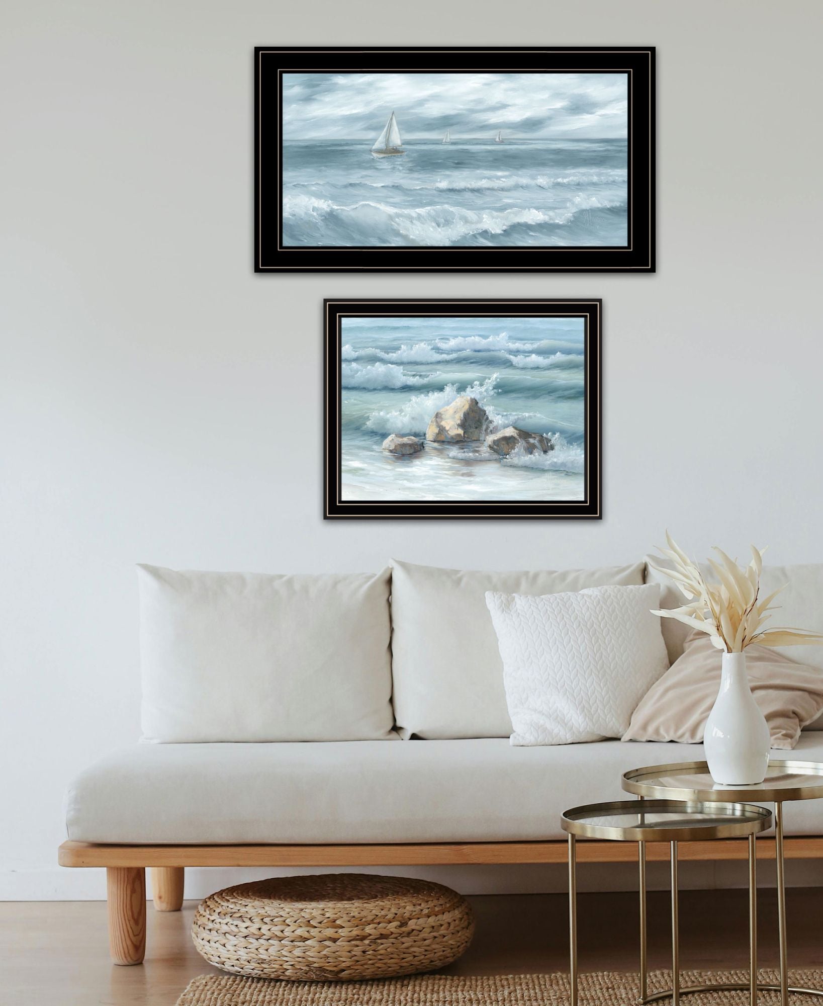 "Steadfast In The Waves" Framed Wall Art For Living Room, Wall Art Print For Home Decor, Bedroom Wall Art By Georgia Janisse Multicolor Wood Paper