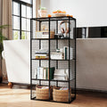 Wire Storage Cube, 8 Cube Metal Storage Organizerdisplay Modular Bookshelf Shelf, Closet Cabinet For Bedroom, Office, Black Black Iron