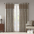 Jacquard Curtain Panel Pair 2 Pcs Window Panels Brown Multi Polyester