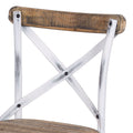 Antique White And Antique Oak Bar Stool With Cross Back White Oak Bedroom Rectangular Vintage Fir Wood Metal