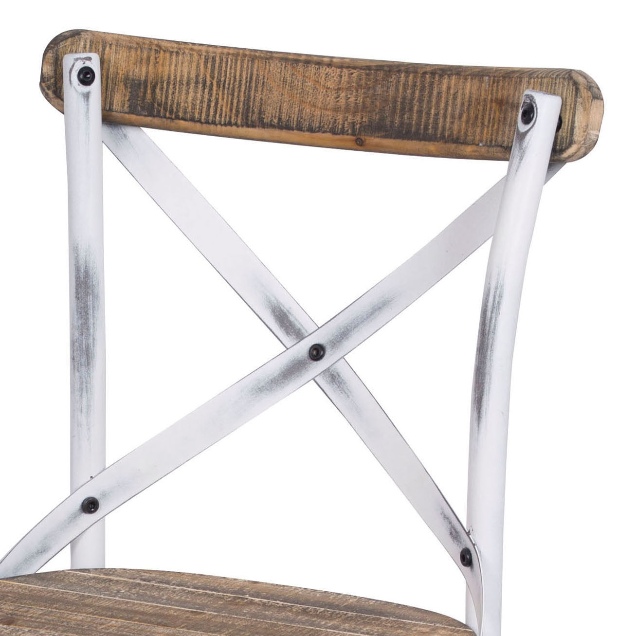 Antique White And Antique Oak Bar Stool With Cross Back White Oak Bedroom Rectangular Vintage Fir Wood Metal