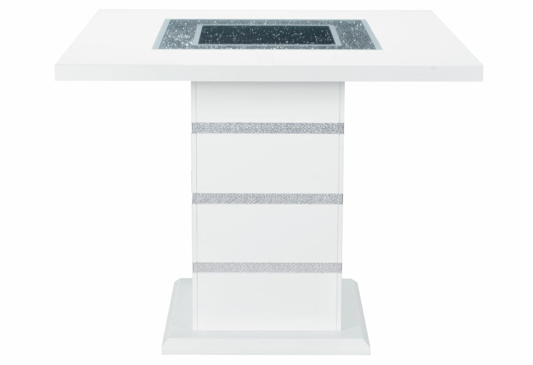 Ariya White Bar Table White Rubber Wood