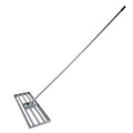Garden Backyard Farmland Golf Course Compost Sand Leveling With 79.5 Long Handle Heavy Duty Tool Lawn Leveling Rake Grey Iron