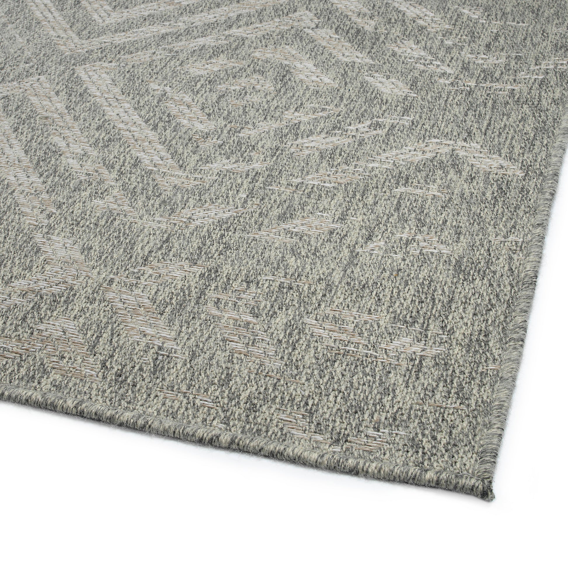 Modern, Transitional, Geometric, Southwestern, Textured High Low Cut & Loop 5'3" X 7'6" Rectangle Area Rug Multi Polypropylene