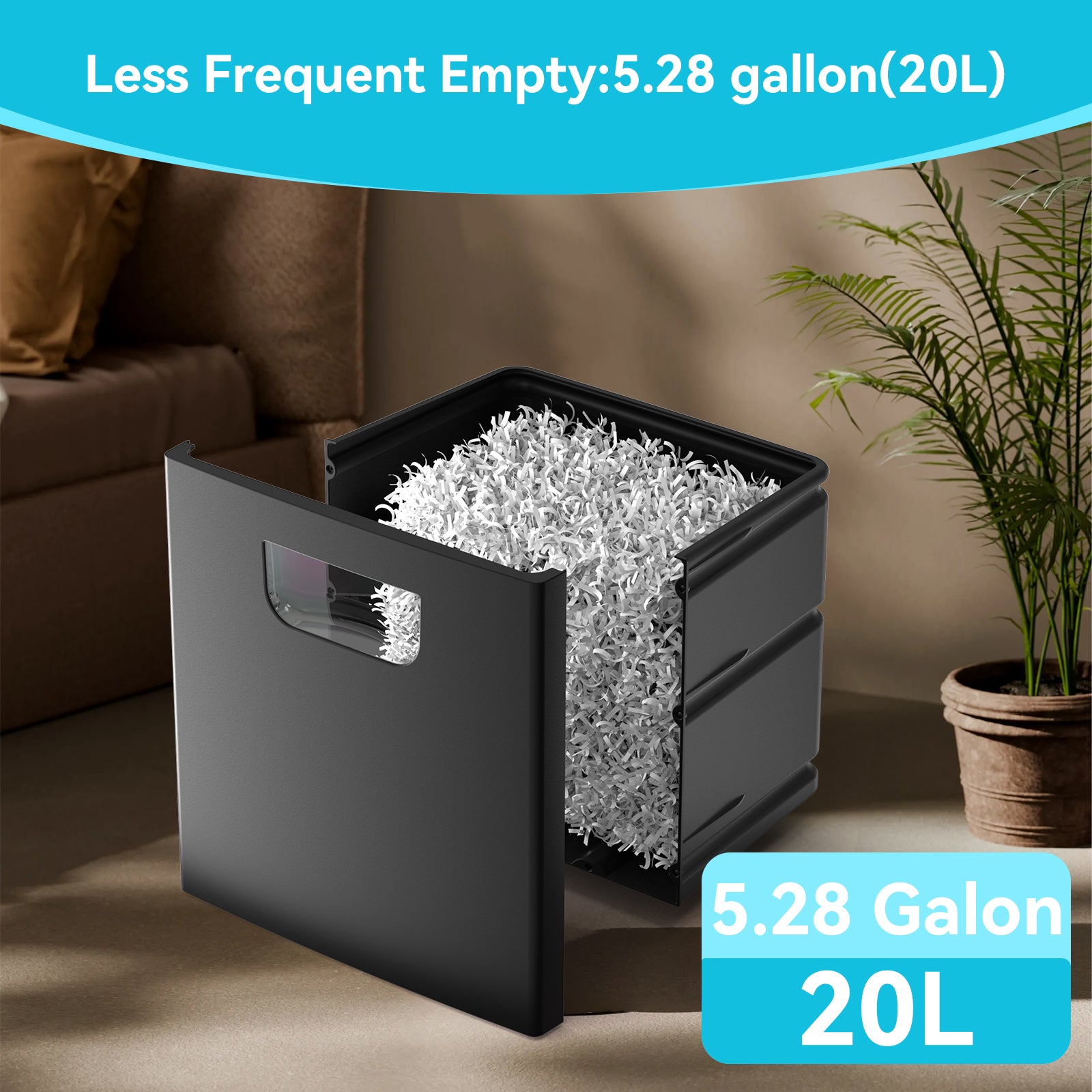 Paper Shredder,18 Sheet High Security Level P 4 Heavy Duty Paper Card Shredder For Home Office By 5.28 Gallons Pullout Waste Bin Etl Black Abs Pc