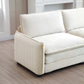 Luxurious And Sophisticated Sofa Set With Soft Cushions And Pillows, Sofa Set For Living Rooms And Clubs As Well As Home Theaters, Consisting Of Two Single Sofas And A 2 Seaters Sofas In Beige Cordur Beige Corduroy 4 Seat