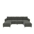 Modern Large Sectional Sofa, U Shape Modular Sectional Couch With Storage Function,123