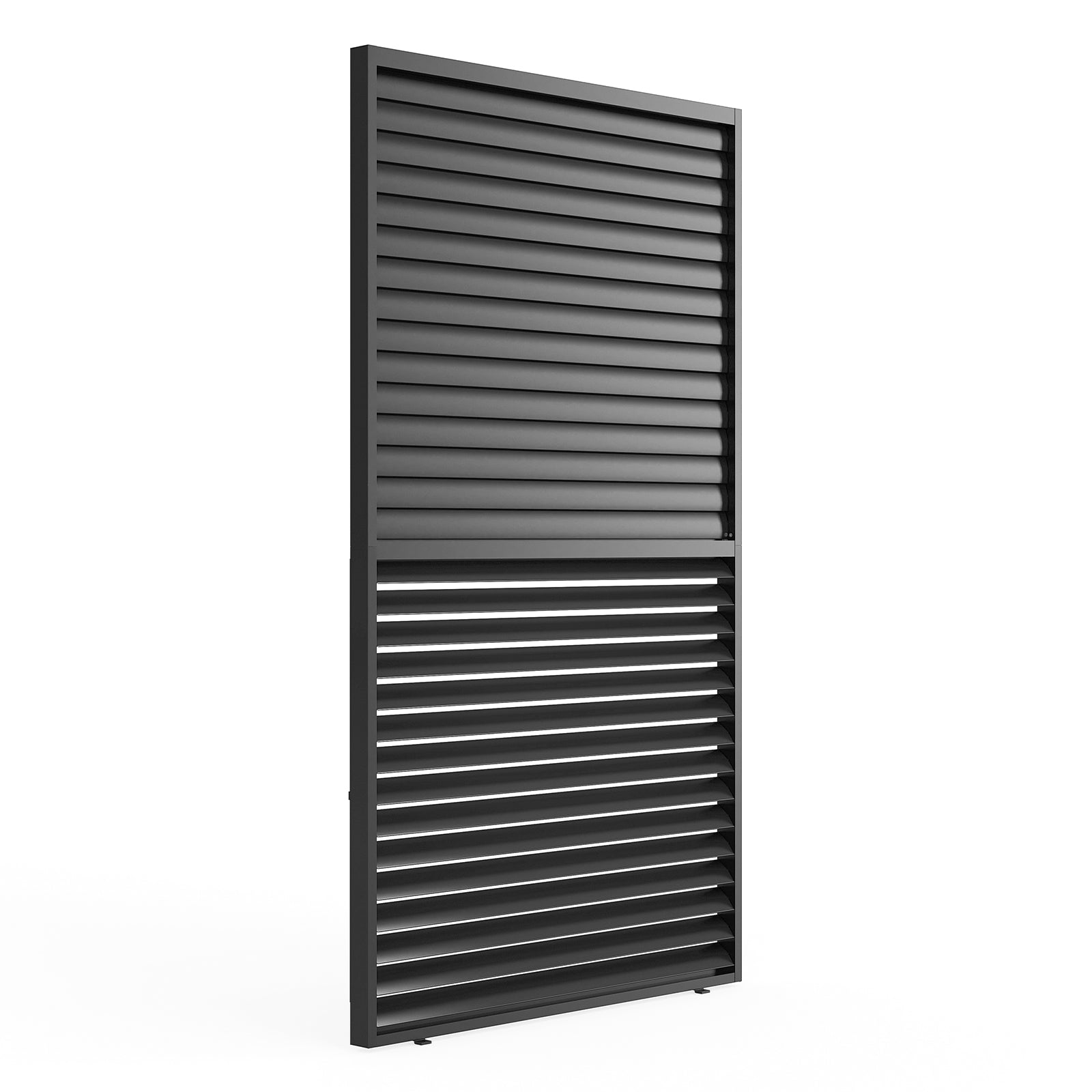 9720 Louver Grille 1 3 13Ft Aluminum Frame & Louvers Black Aluminium