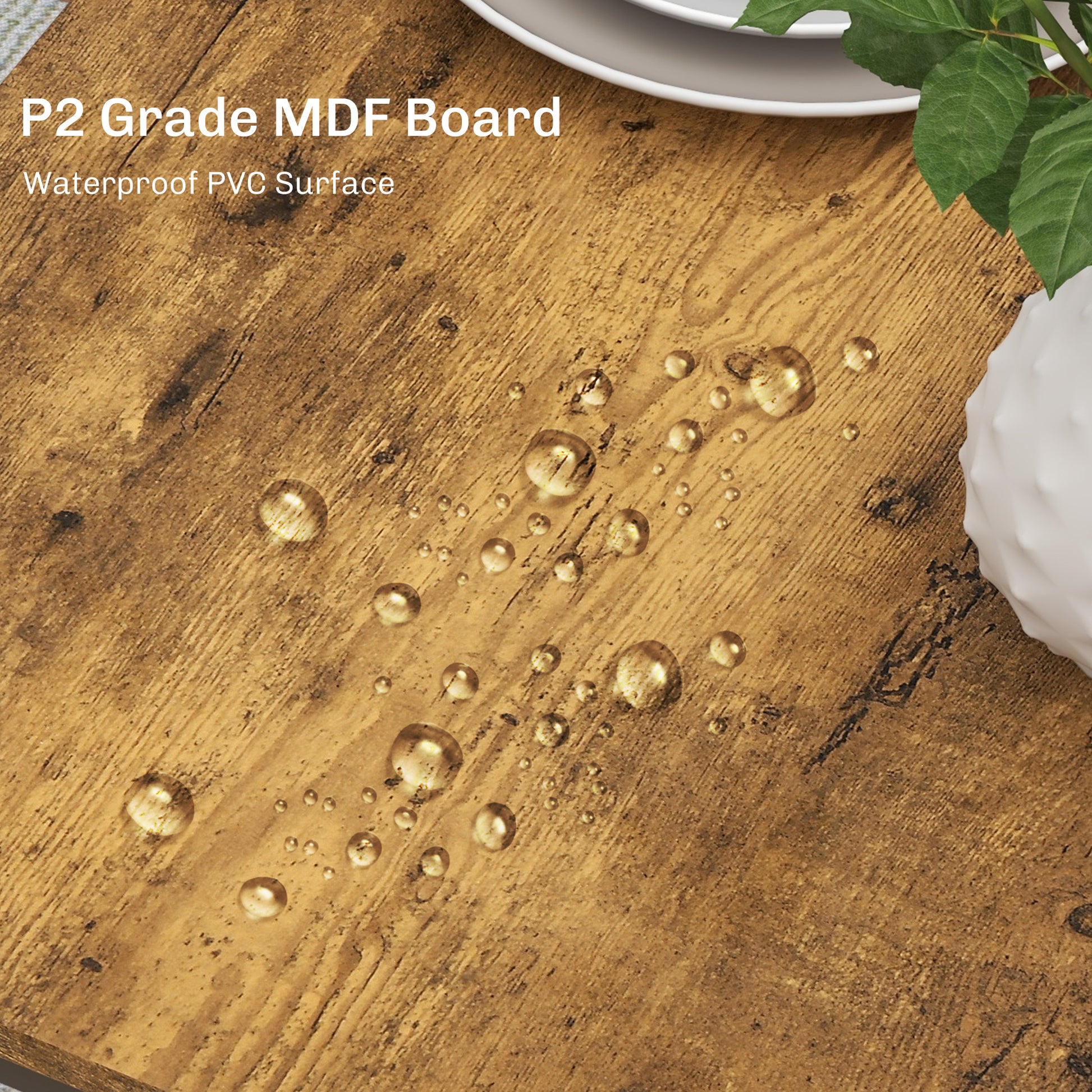 Homcom 3 Piece Counter Height Bar Table And Chairs Set, Industrial Small Dining Table Set For 2, Square Kitchen Table And Stools With Steel Frame, Rustic Brown And Black Brown Black Steel