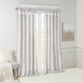 Twist Tab Lined Window Curtain Panel Only 1 Pc Panel Silver Polyester