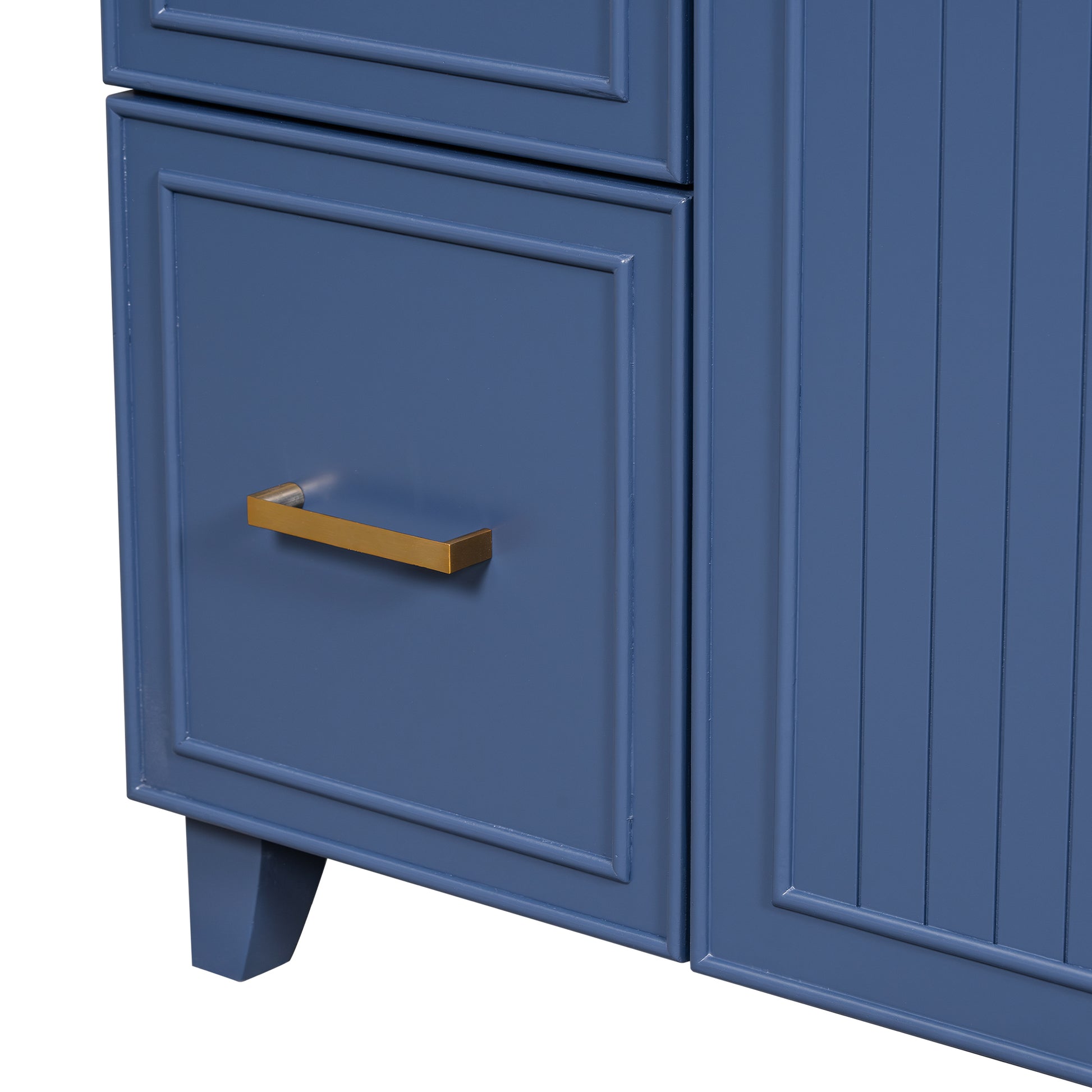 Cabinet Only 36" Blue Bathroom Vanity Sink Not Included Navy Blue Bathroom Solid Wood Mdf