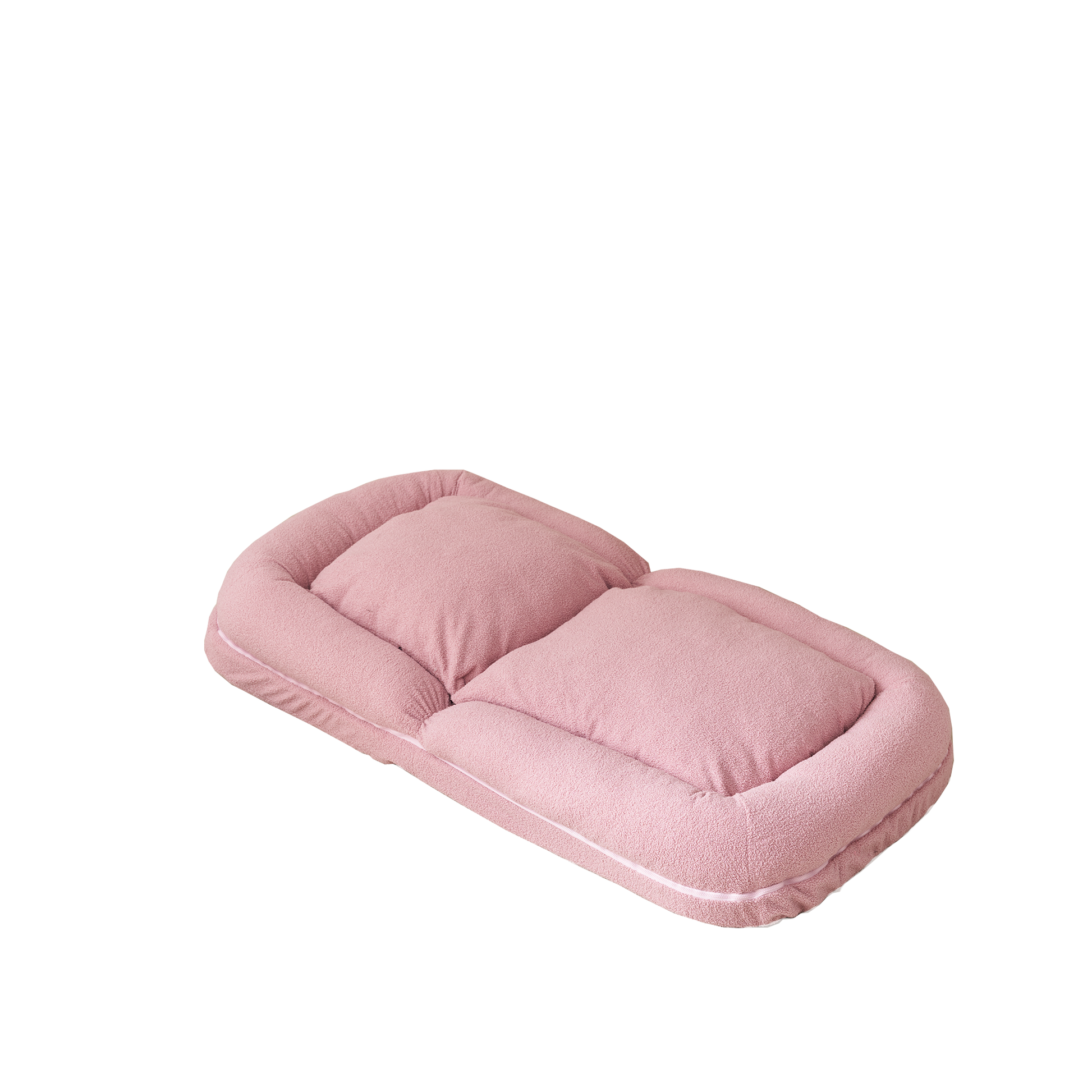 Triple Fold Down Sofa Bed,Pink Pink Metal Cotton Metal