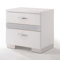 White High Gloss 3 Drawer Nightstand White 3 Drawers Bedroom Rectangle Coastal Felt Lined Drawers Wood Plastic