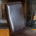 Corbin Kd Dining Chair Brown Leather