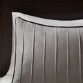 7 Piece Faux Suede Comforter Set Grey King King Grey Polyester