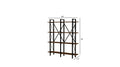 Cunda 5 Tier Bookcase, Metal Frame Wood Base Bookshelf, Walnut 5 Walnut Brown Standard Vertical Open Back Metal Contemporary Stackable Wood