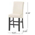 Contemporary Leather Counter Stools,Ivory Dining Chairs With Nail Head Decoration Set Of 2 ,25 Inches Upholstered Dining Chairs Suitable For Kitchen Bedroom Dining Room. Oak Wood Ivory Black Kitchen