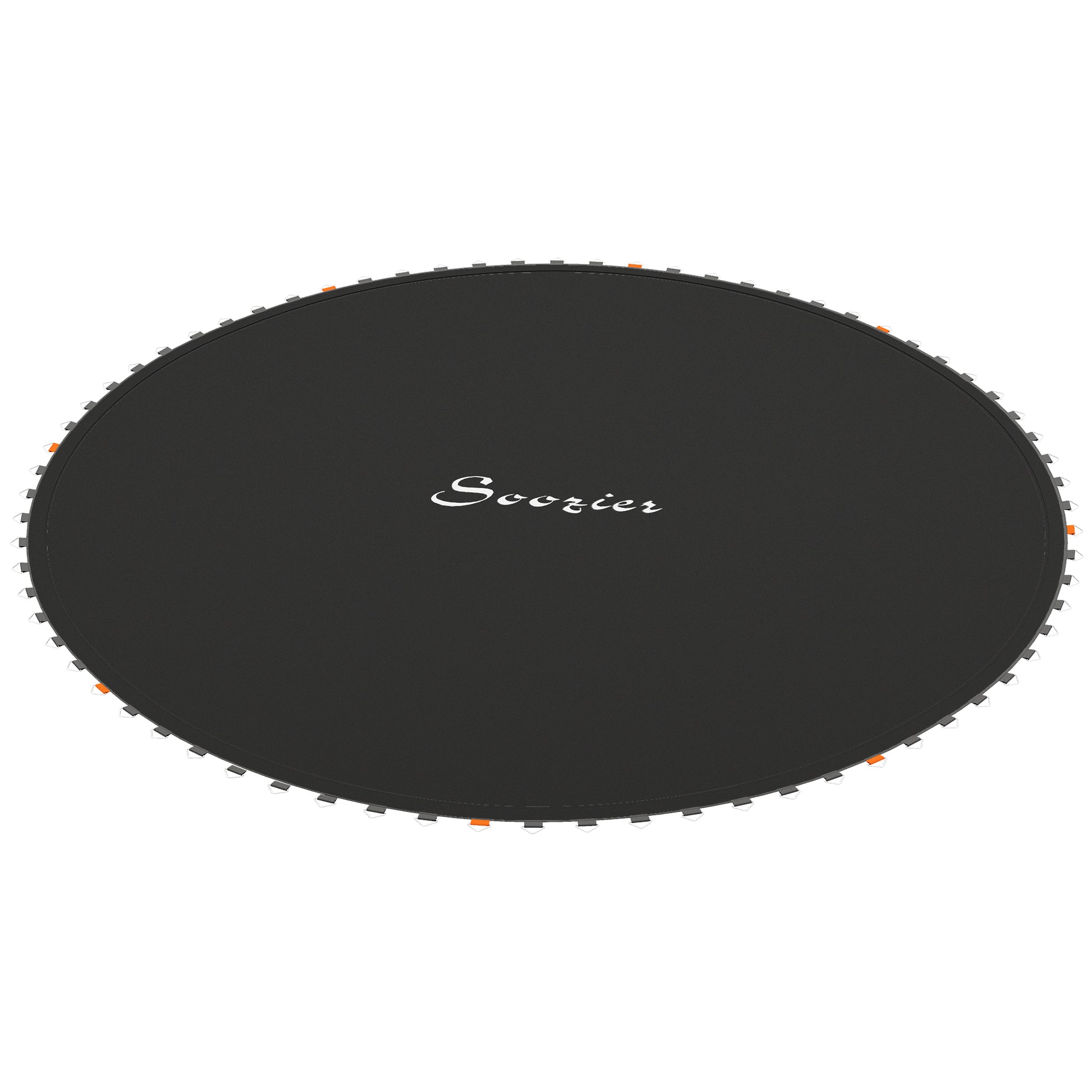 Soozier Trampoline Replacement Mat, Fits 14' Trampoline With 80 V Hooks & 5.5" Springs, Trampoline Mat With 8 Rows Of Stitching & Spring Pull Tool Spring & Frame Not Included , Black Black Plastic
