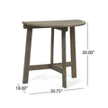 Westmont Half Round Bistro Table, Grey Grey Acacia Wood