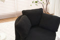 029 Teddy Fabric Swivel And Storage Chair With Back Cushion For Living Room,Black Black Primary Living Space Modern Foam Teddy