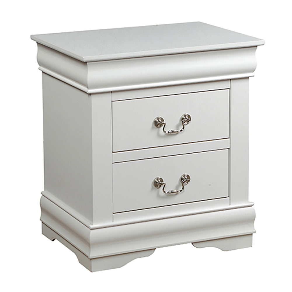 White 2 Drawer Nightstand White White 2 Drawers Bedroom Rectangle Transitional Pine Drawers White Wood