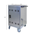 Mobile Charging Cart And Cabinet For Tablets Laptops 35 Device B30Plus Silver Silver Steel Metal