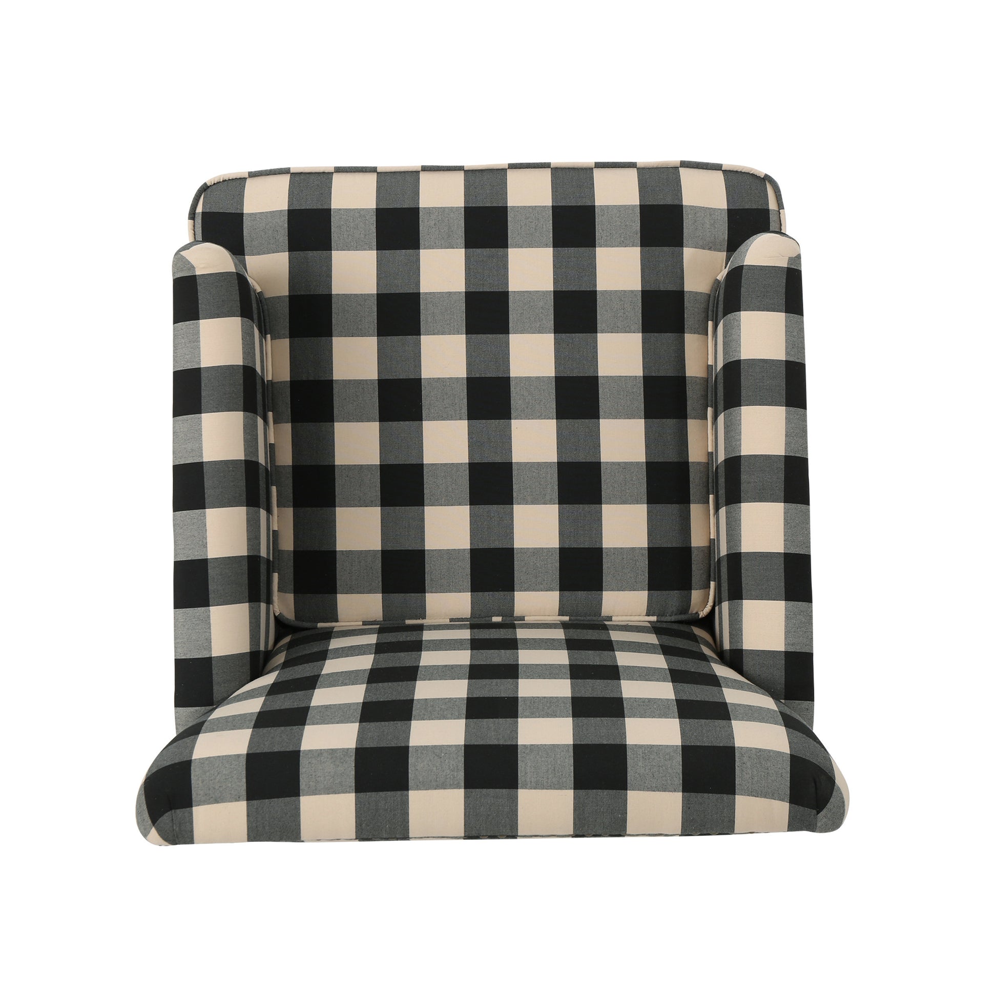 Harrison Tufted Club Chair Black Fabric