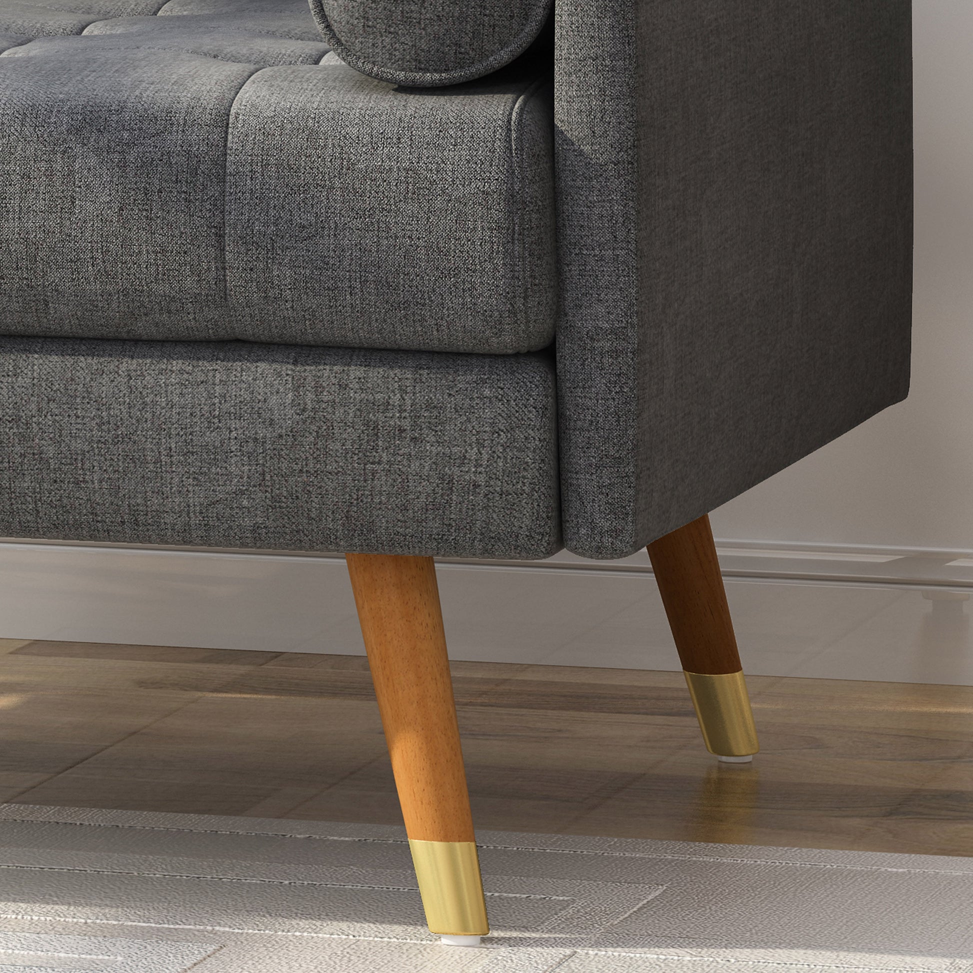 Club Chair Dark Grey Fabric