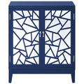 Breckenridge Blue 2 Door Console Table Blue Primary Living Space Rectangular Wood Glass