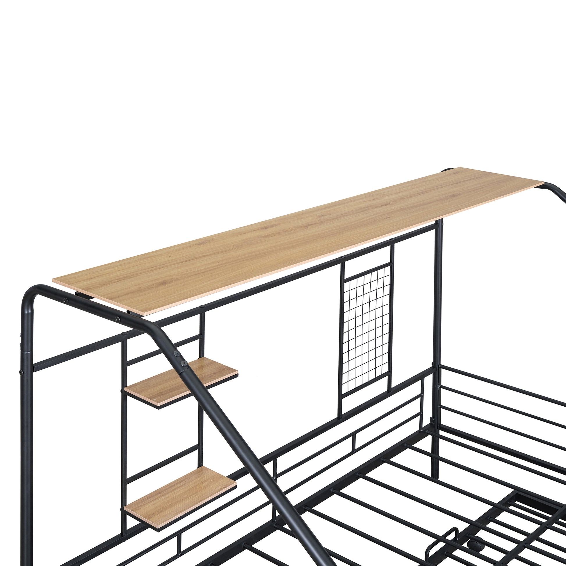 Full Size Metal House Bed With Trundle, Black Full Black Metal