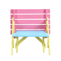 Kid'S Multi Functional Arm Chair,Table 2 Benches All In One Blue Pink Wood