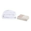5 Piece Organic Cotton Oversized Comforter Cover Set W Removable Insert Natural King Cal King Natural Cotton