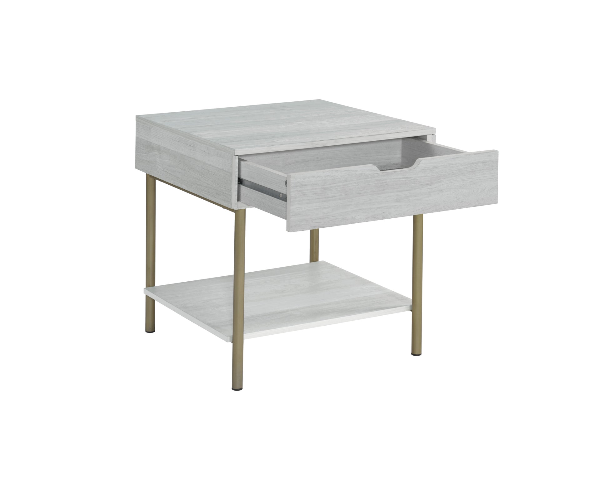 Whitman Square End Table White White Wood