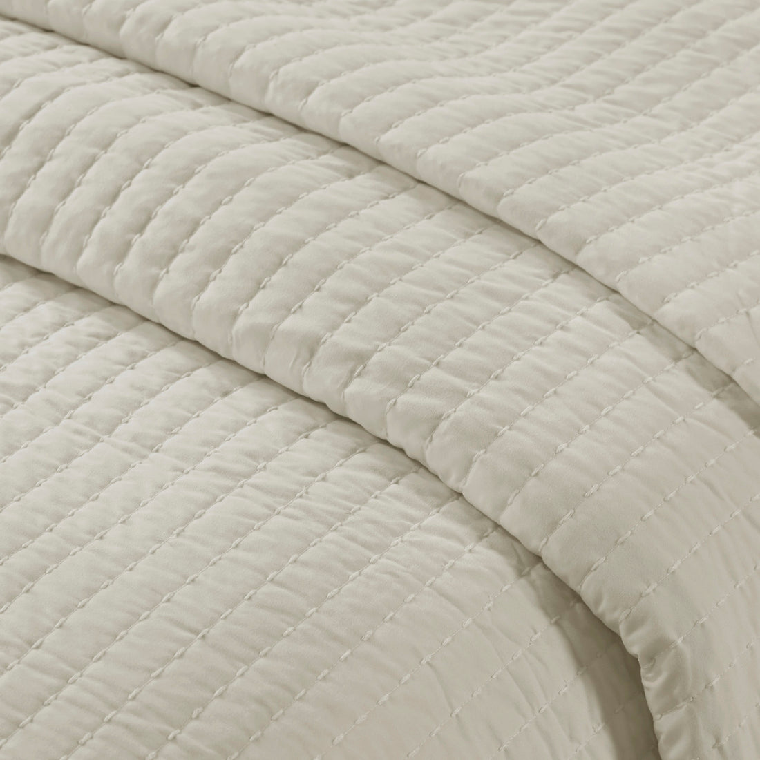 2 Piece Quilt Set Cream Twin Twin Xl Twin Cream Cotton