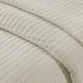 2 Piece Quilt Set Cream Twin Twin Xl Twin Cream Cotton