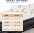 Queen Camping Air Mattress With Built In Electric High Speed Pump, 16