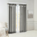 Twist Tab Lined Window Curtain Panel Only 1 Pc Panel Charcoal Polyester