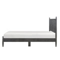 Mid Century Modern Design Full Platform Bed 1Pc Gray Finish Wooden Bedroom Furniture Vertical Slats Headboard, Bed In A Box Box Spring Not Required Full Gray Wood Bedroom Mid Century Modern Slat Beds Wood