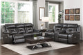 1Pc Living Room Furniture Modern Design Power Reclining Sofa Dark Grayfaux Leather Upholstery Usb Ports Contemporary Home Dark Gray,Light Gray Faux Leather Wood Primary Living Space Contemporary,Modern,Ultra Modern Pillow Top Arms Plywood,Solid Wood 3