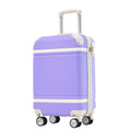 Hardshell Luggage Sets With Bags Carry On Suitcase Double Spinner Wheels With Tsa Lock ,Single Vintage Luggage 20 In,Purple Purple Abs