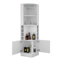 Syrah Corner Bar Cabinet White White Particle Board Particle Board