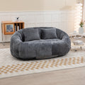 Coolmore Bean Bag Sofa Lazy Sofa Durable Comfort Lounger High Back Bean Bag Chair Couch For Adults And Kids, Indoor & Outdoor, Accent Floor Soft Lounge Chair Gray Chenille Gray Foam Chenille 2 Seat