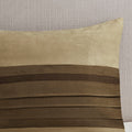 7 Pc Pieced Faux Suede Comforter Set Natural King King Natural Polyester