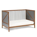 Pixie Zen 3 In 1 Crib In Walnut Charcoal Walnut Brown Wood