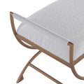 Nora Bench White Foam Metal